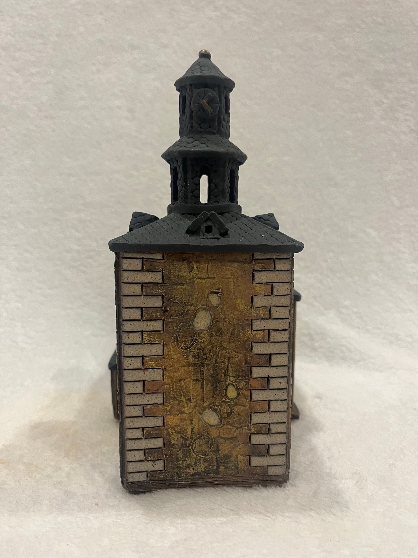 Christmas Ceramic House Art Tealight Candle Holder Room Decoration Handcrafted Collectible Miniature House CG29