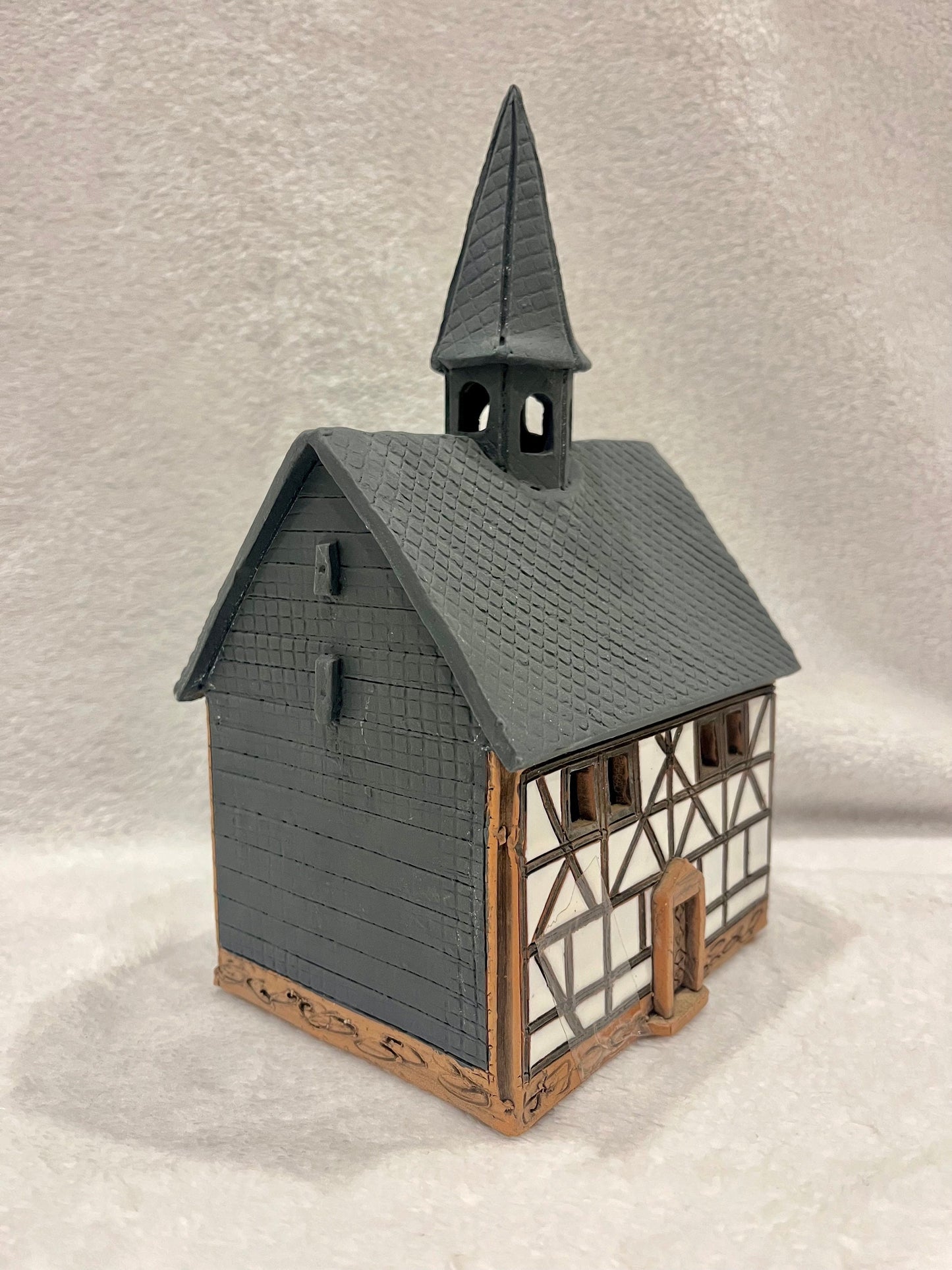 Christmas Ceramic House Art Tealight Candle Holder Room Decoration Handcrafted Collectible Miniature House (G30)