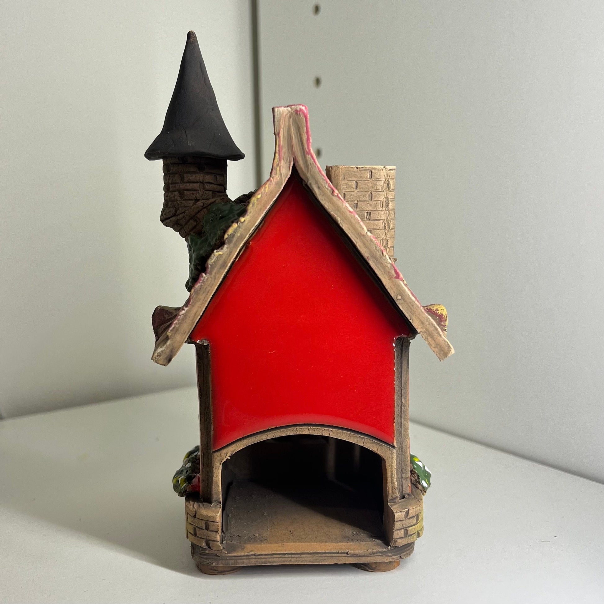 Christmas Ceramic House Collection - Handmade Collectible Miniature, Candle Holder, Room Decoration, Home Decor