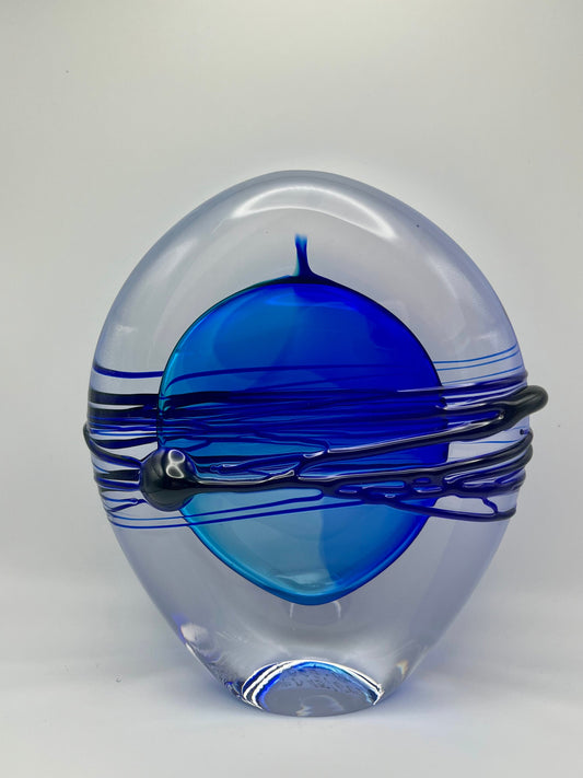 Handmade Blown Art Glass Shaped Sculpture