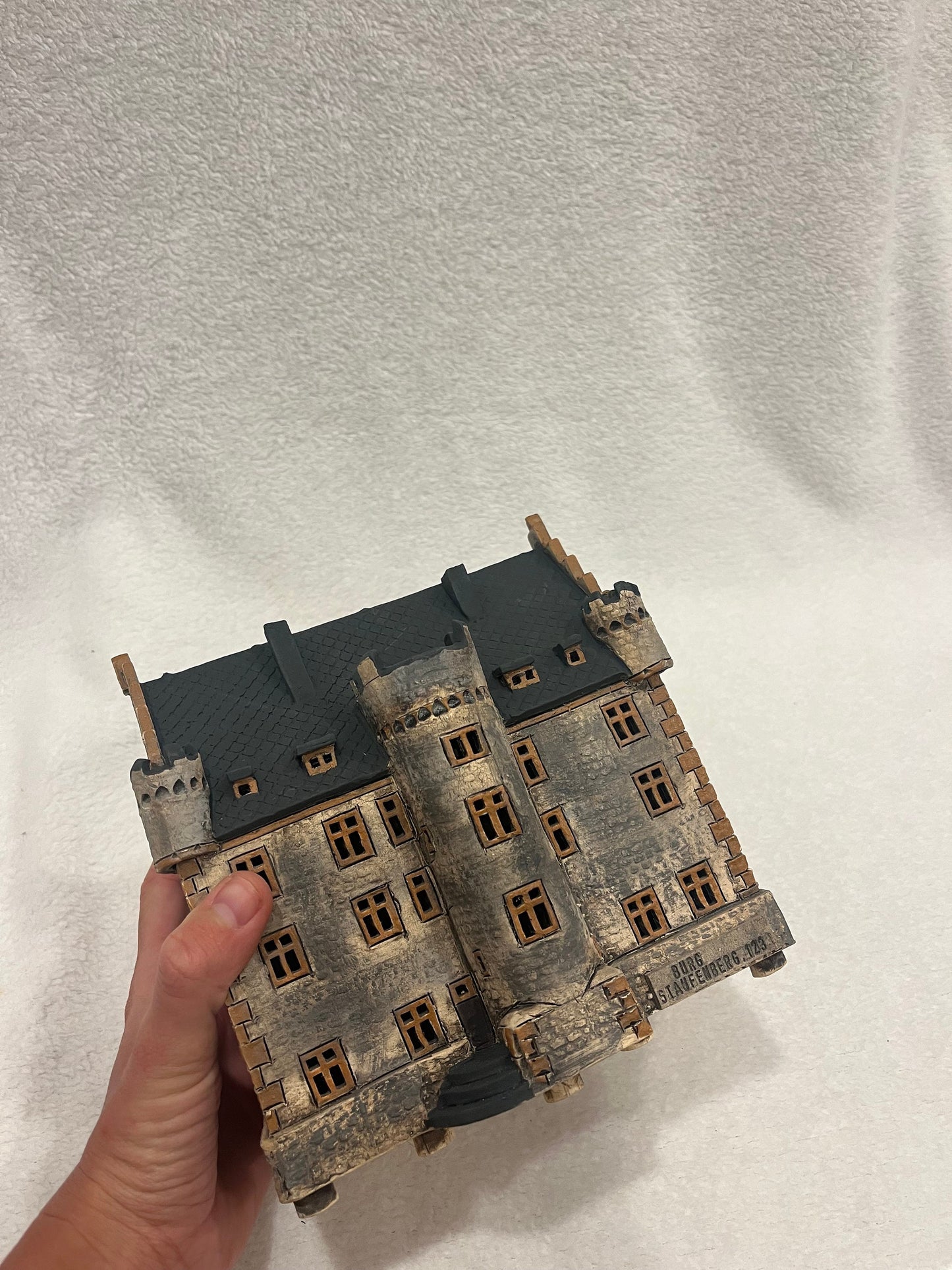 Christmas Ceramic House Art Tealight Candle Holder Room Decoration Handcrafted Collectible Miniature House GC90