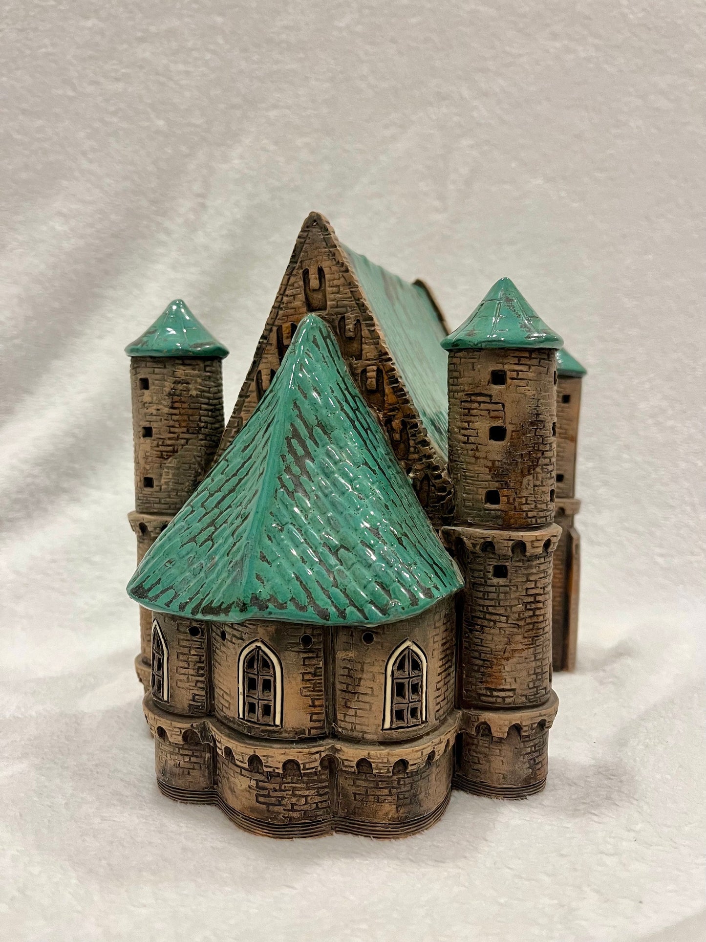 Christmas Ceramic House Art Tealight Candle Holder Room Decoration Handcrafted Collectible Miniature House D29