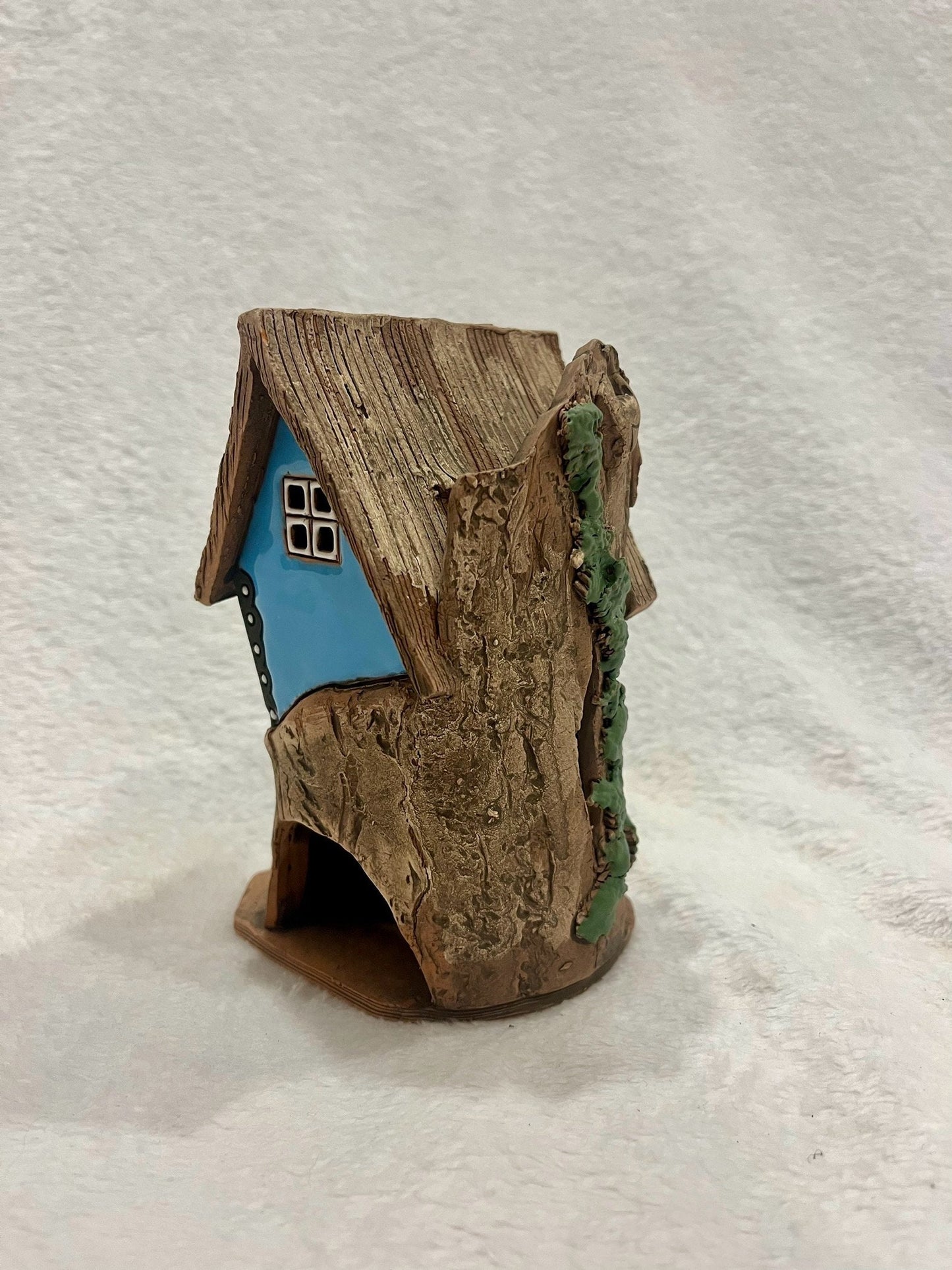 Christmas Ceramic House Art Tealight Candle Holder Room Decoration Handcrafted Collectible Miniature House A56