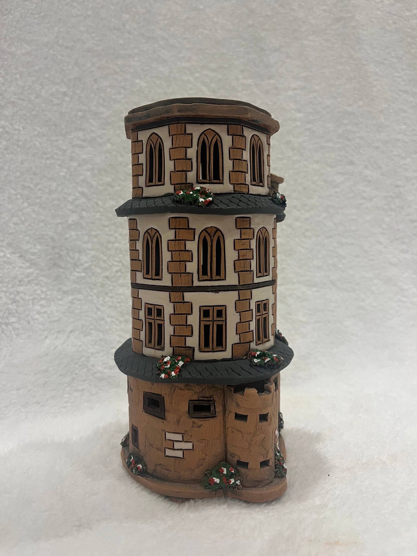 Christmas Ceramic House Art Tealight Candle Holder Room Decoration Handcrafted Collectible Miniature House GB50-3