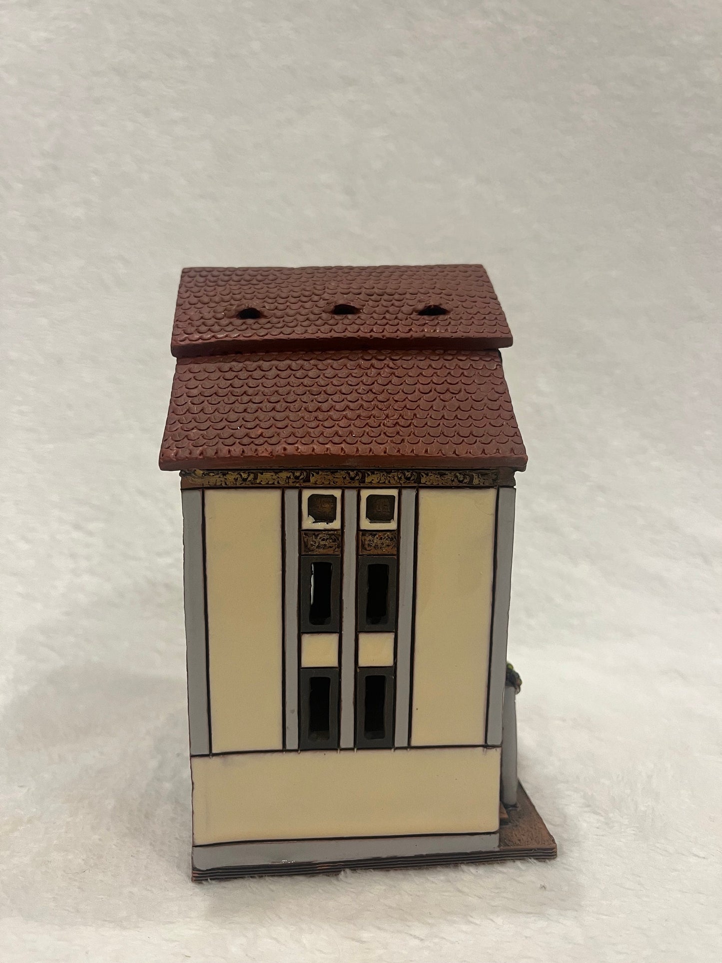 Christmas Ceramic House Art Tealight Candle Holder Room Decoration Handcrafted Collectible Miniature House B29