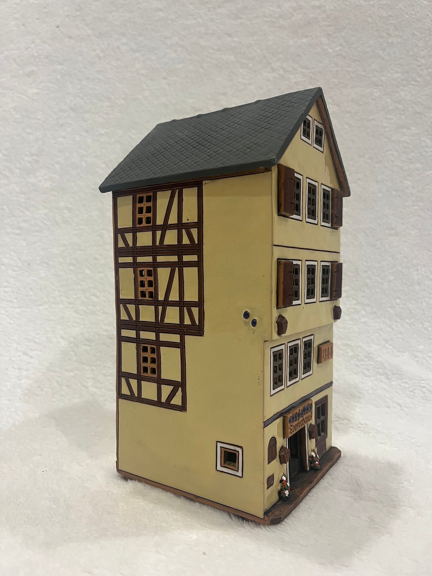 Christmas Ceramic House Art Tealight Candle Holder Room Decoration Handcrafted Collectible Miniature House G60