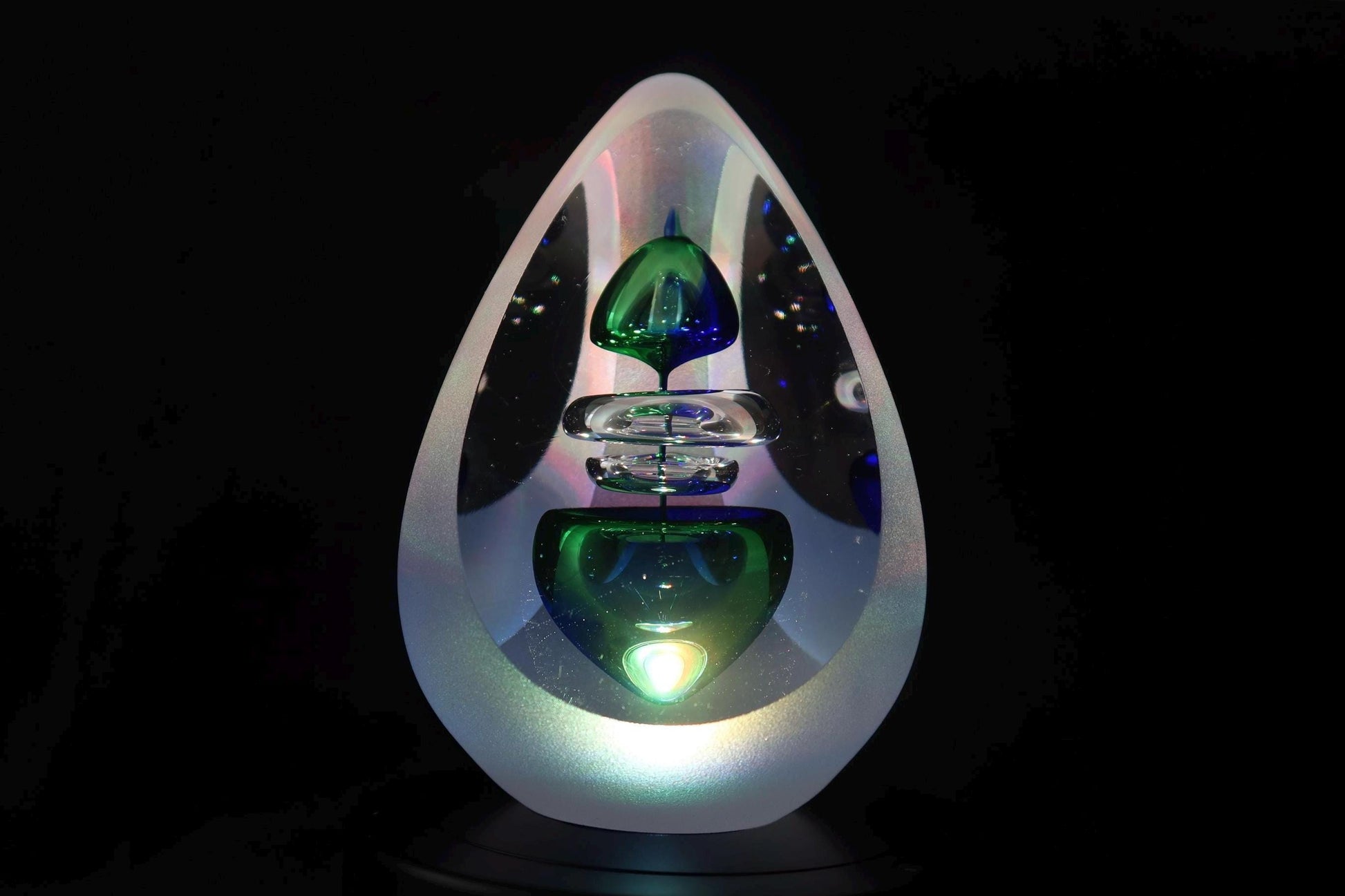 Handmade Blown Art Glass Shaped Sculpture