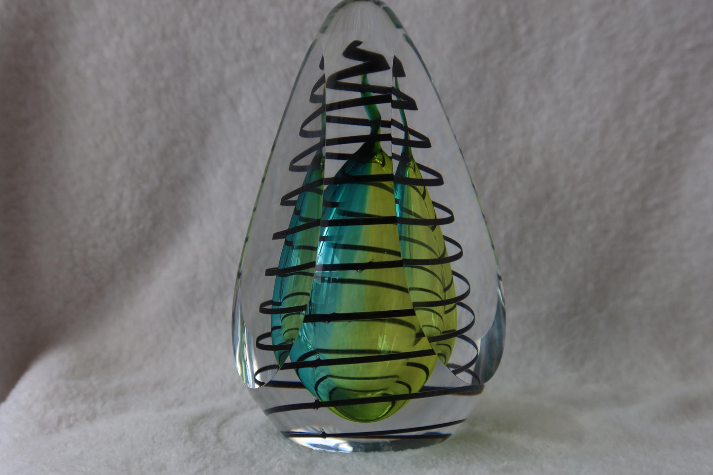 Handmade Blown Art Glass Shaped Sculpture