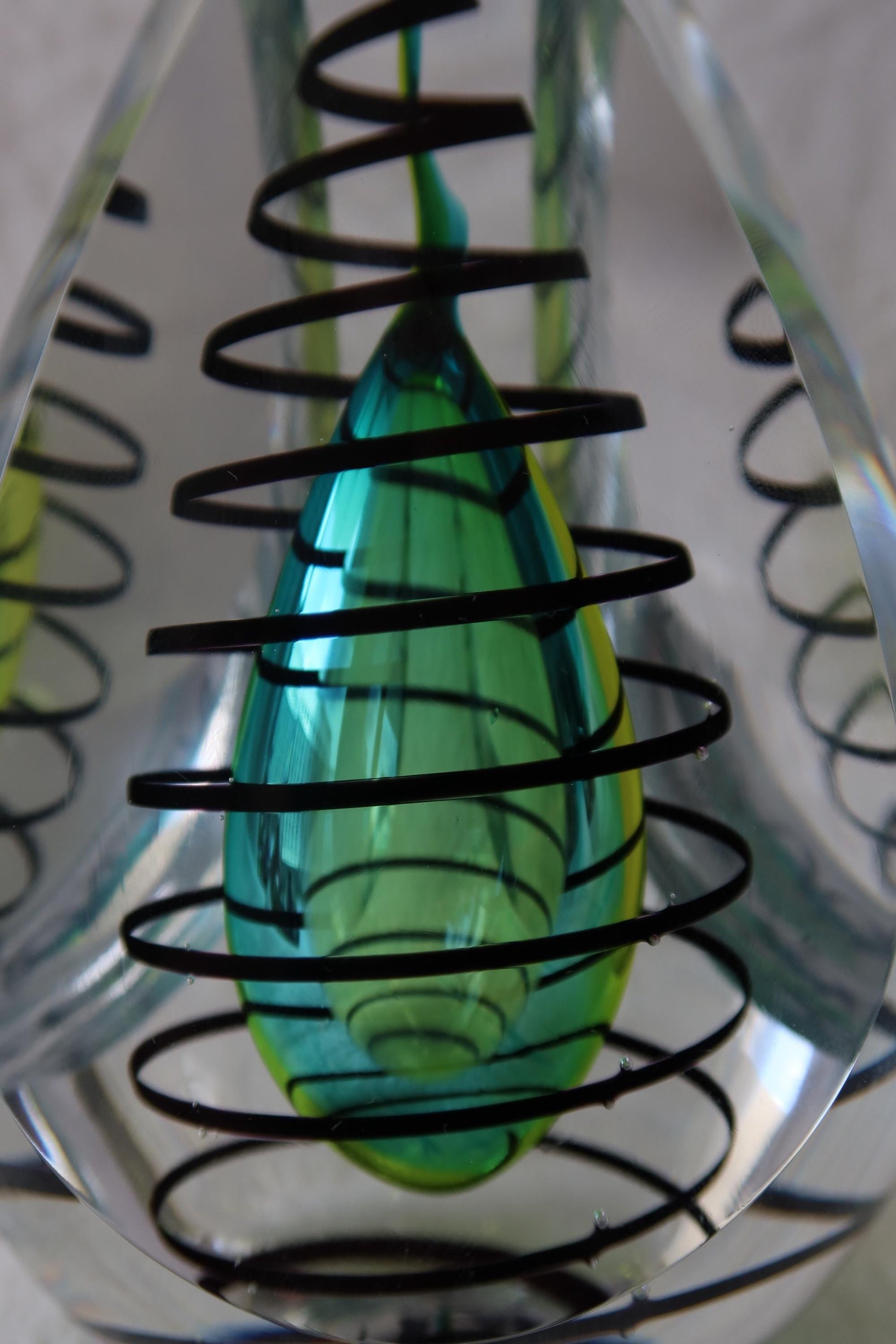 Handmade Blown Art Glass Shaped Sculpture