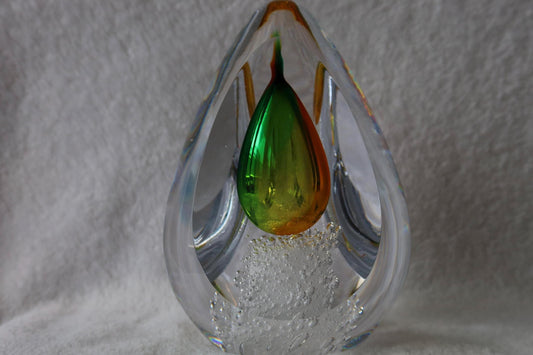 Handmade Blown Art Glass Shaped Sculpture