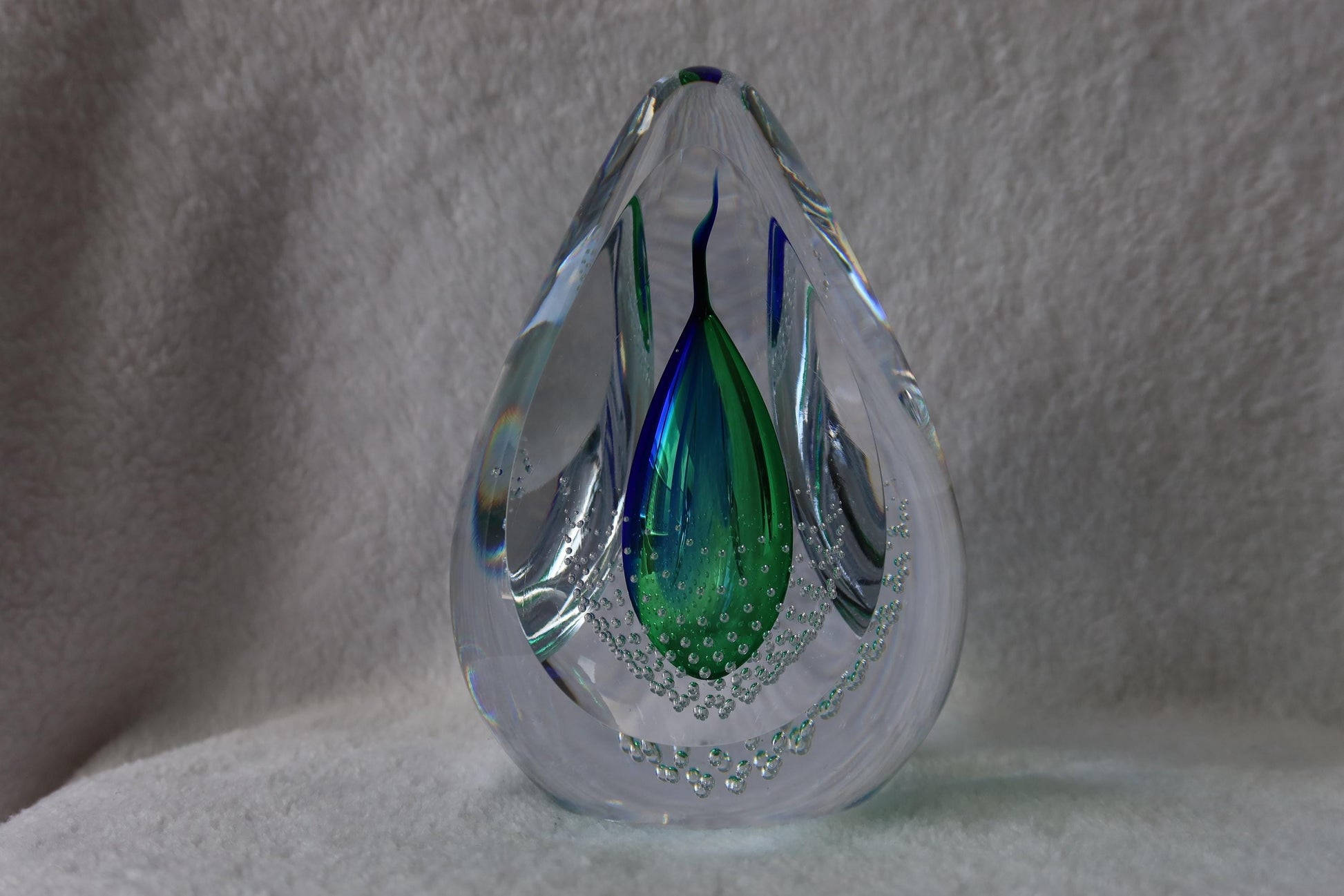Handmade Blown Art Glass Shaped Sculpture
