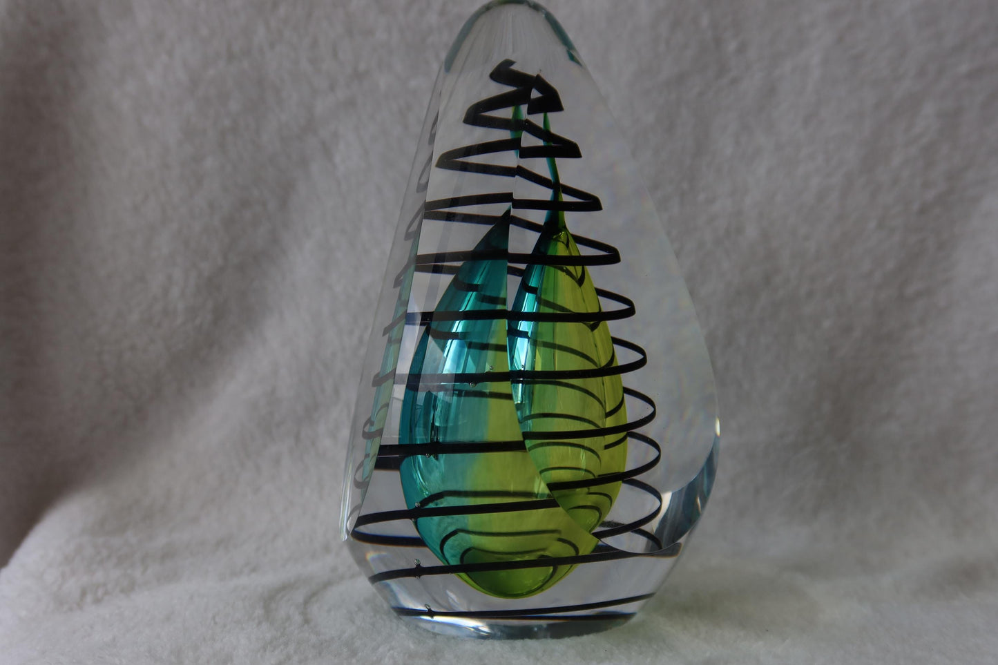 Handmade Blown Art Glass Shaped Sculpture