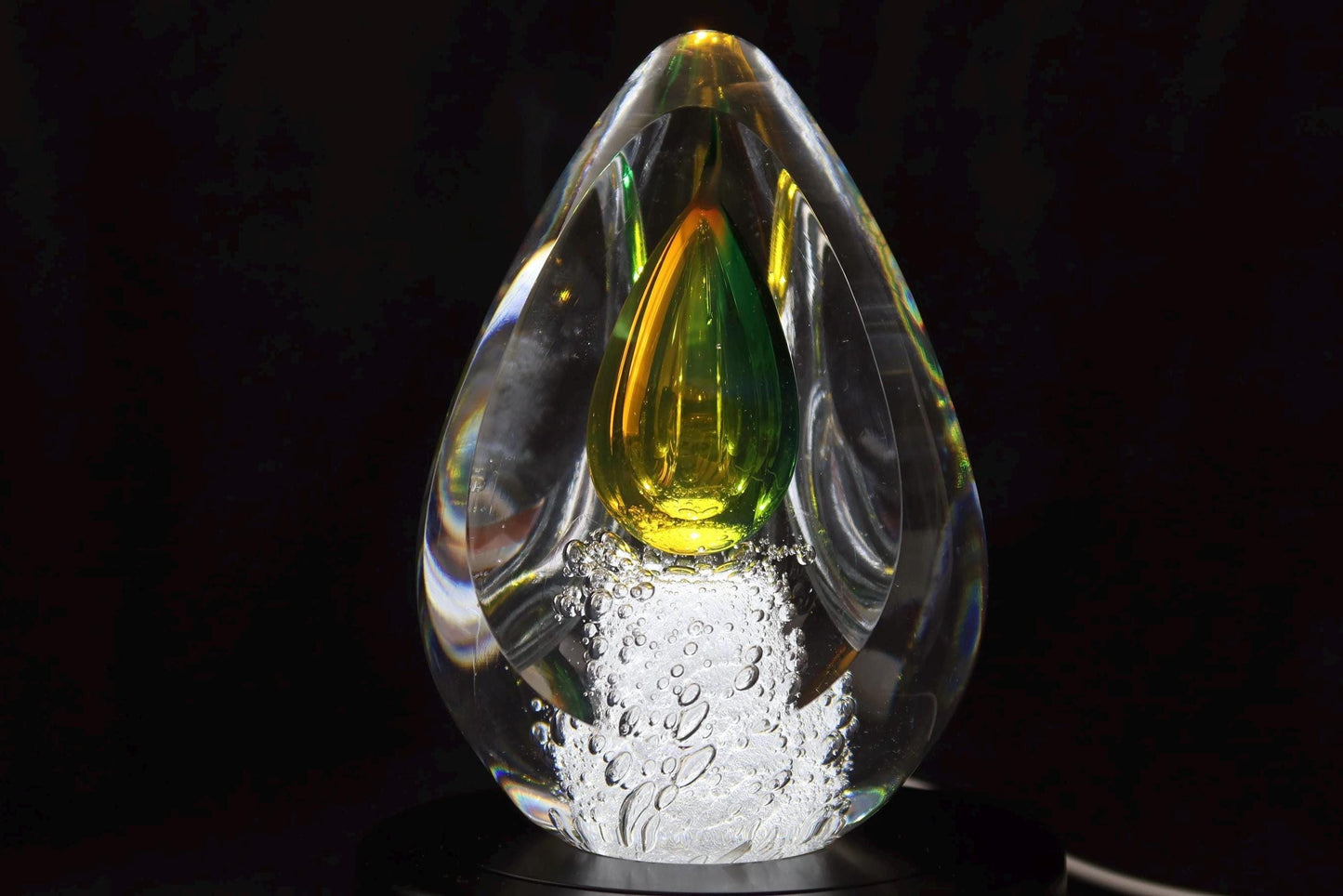 Handmade Blown Art Glass Shaped Sculpture