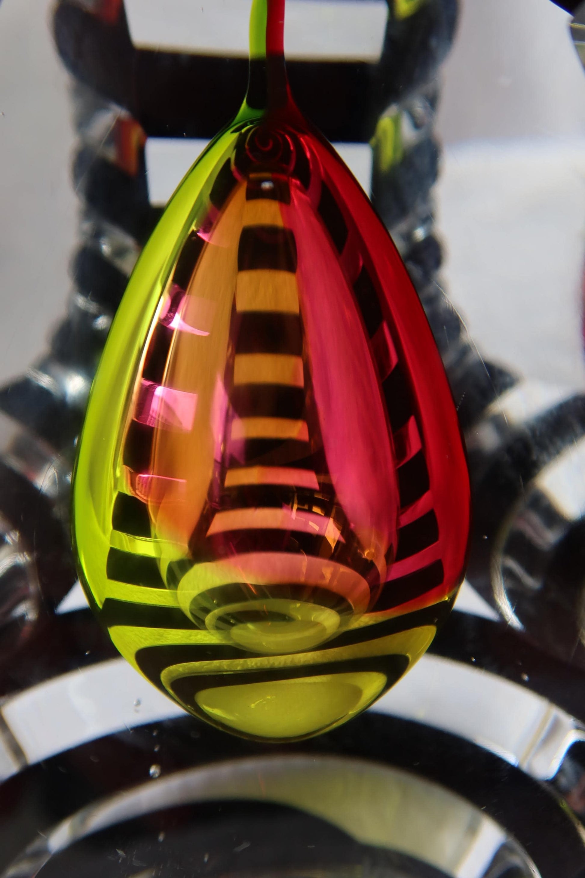 Handmade Blown Art Glass Shaped Sculpture