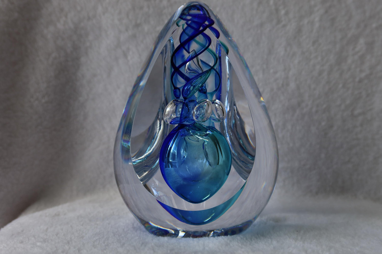 Handmade Blown Art Glass Shaped Sculpture