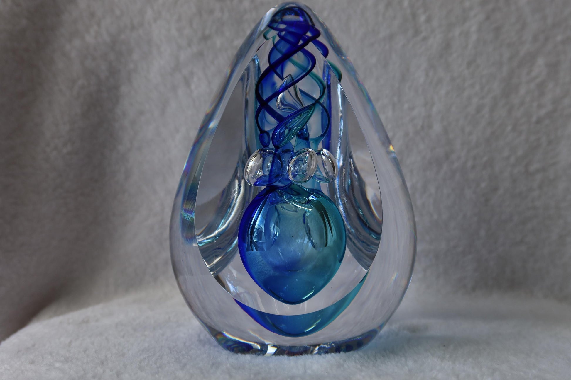 Handmade Blown Art Glass Shaped Sculpture