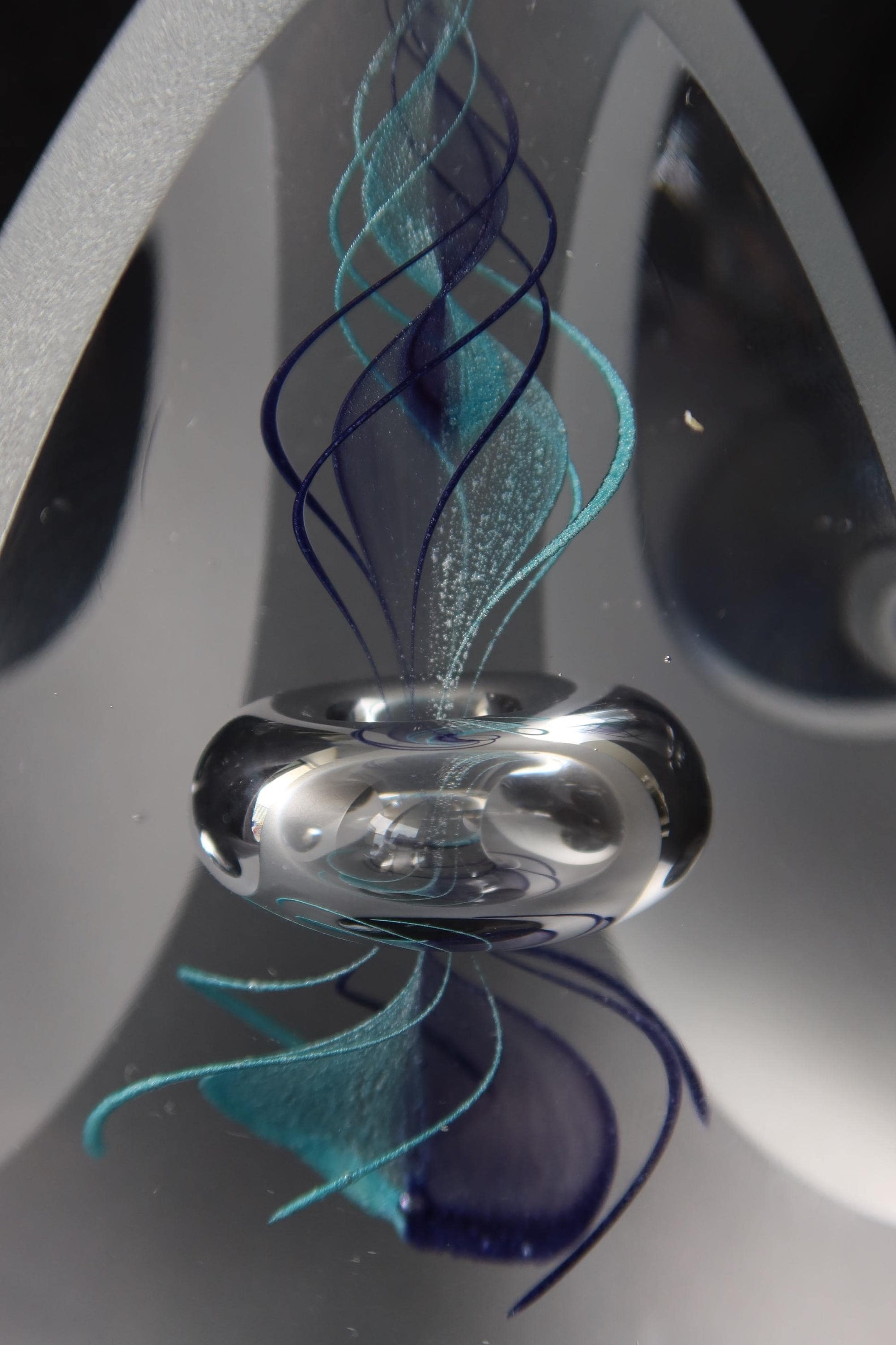 Handmade Blown Art Glass Shaped Sculpture