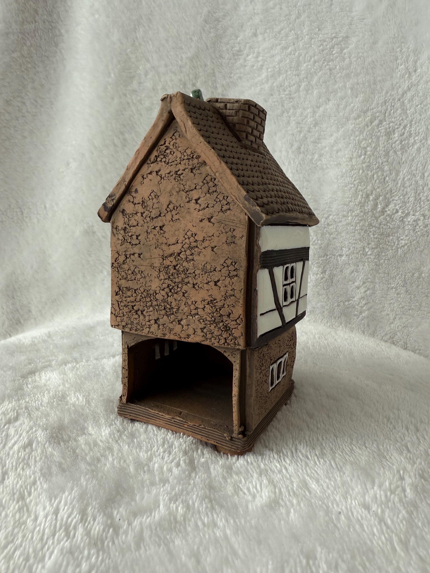 Christmas Ceramic House Collection - Handmade Collectible Miniature, Candle Holder, Room Decoration, Home Decor (R86)