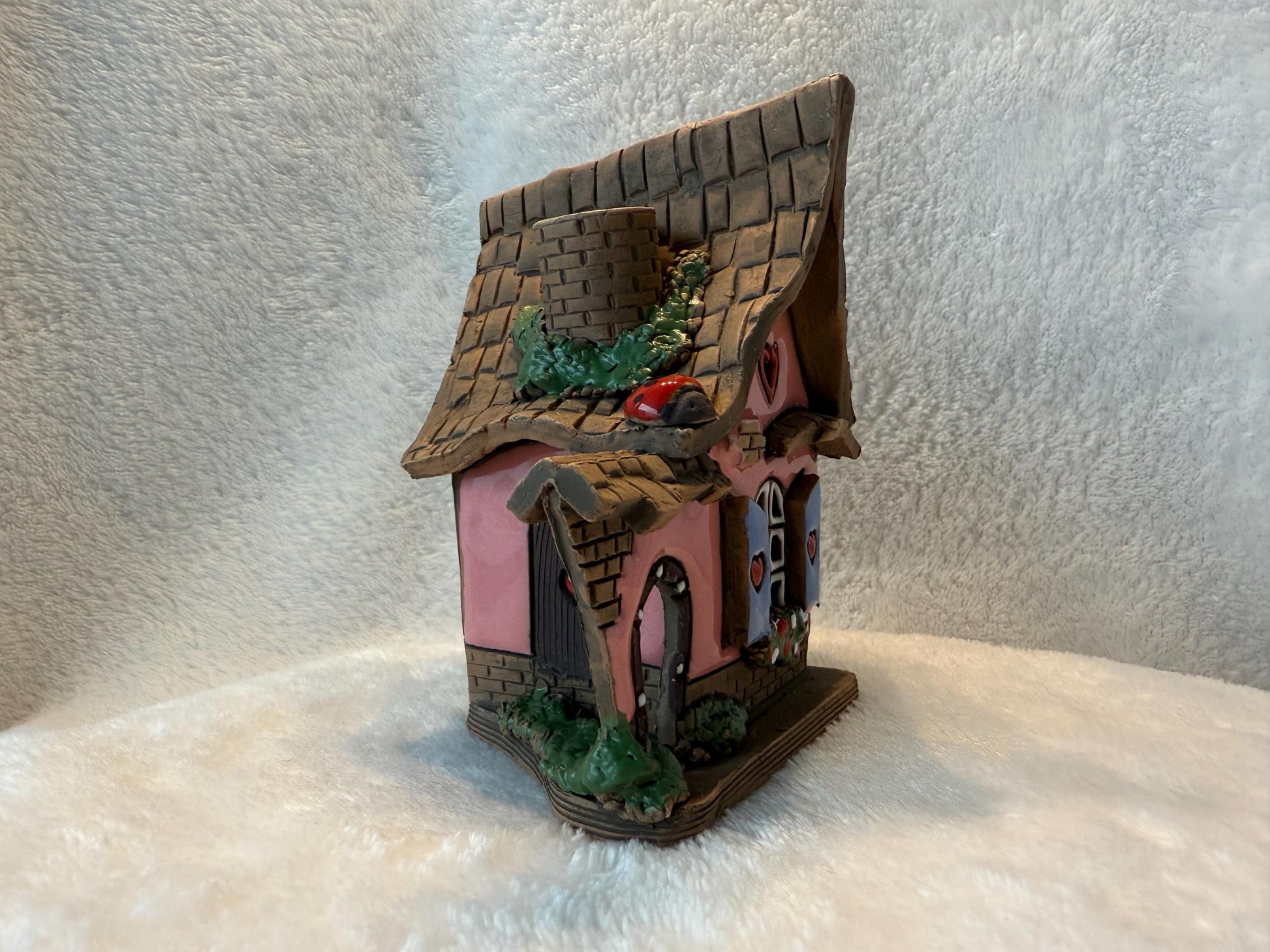 Christmas Ceramic House Collection - Handmade Collectible Miniature, Candle Holder, Room Decoration, Home Decor