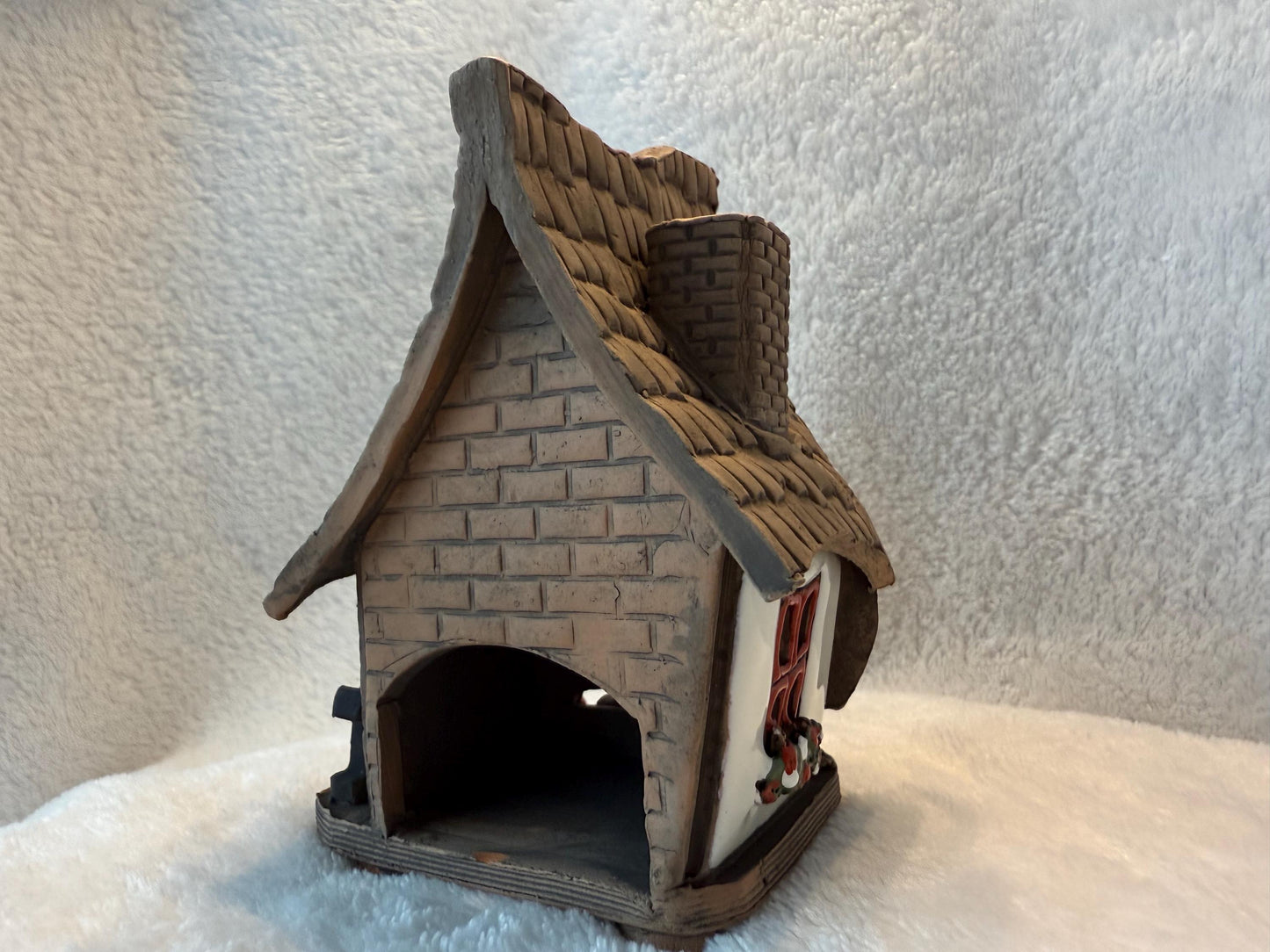 Christmas Ceramic House Collection - Handmade Collectible Miniature, Candle Holder, Room Decoration, Home Decor