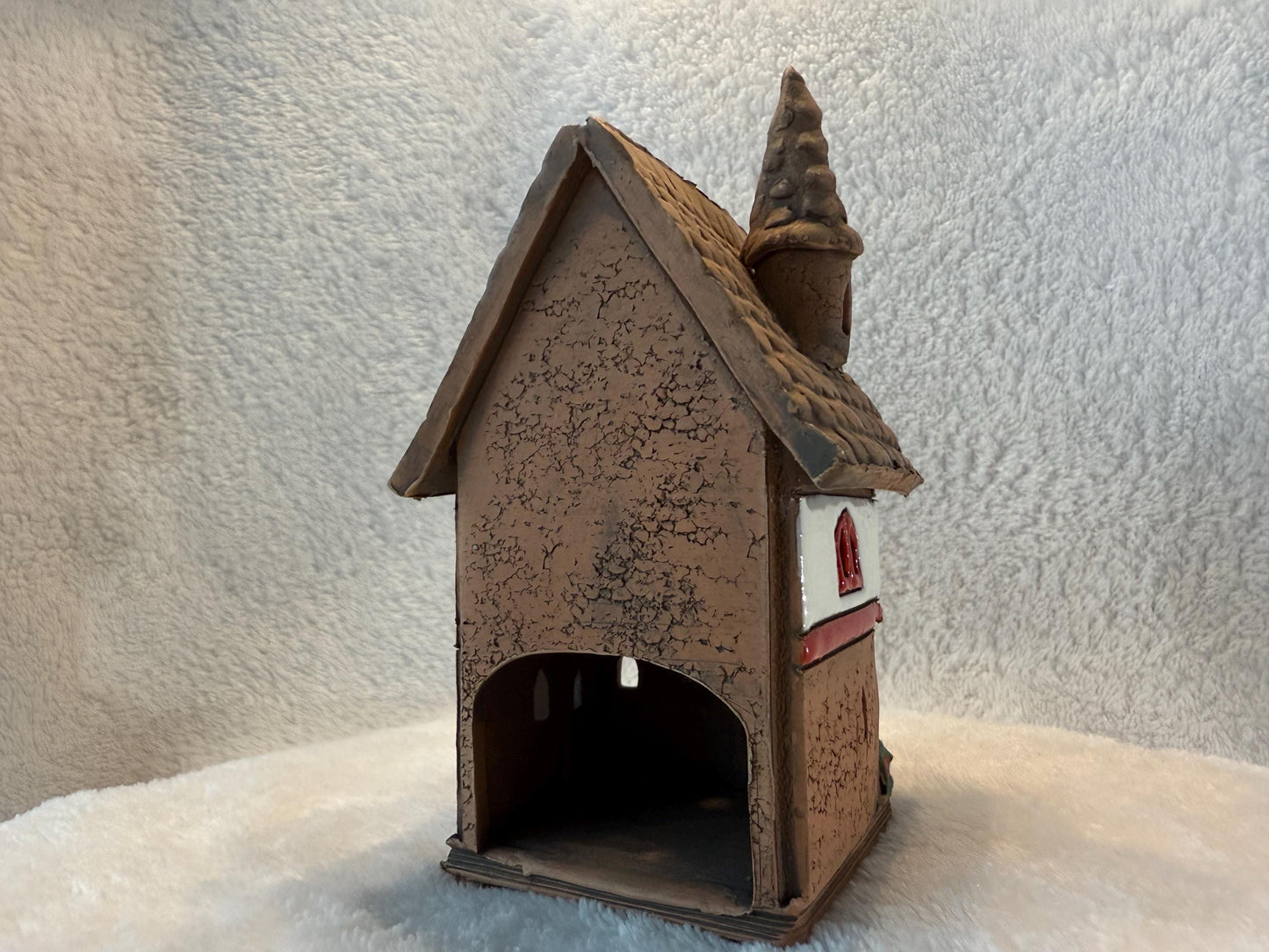 Christmas Ceramic House Collection - Handmade Collectible Miniature, Candle Holder, Room Decoration, Home Decor