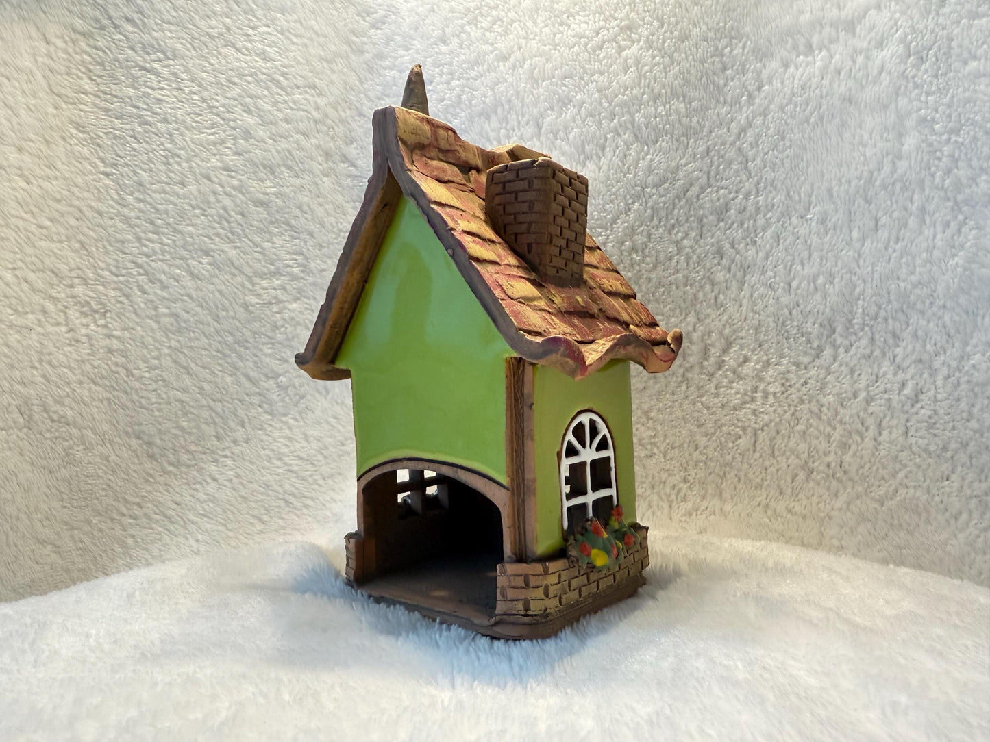 Christmas Ceramic House Collection - Handmade Collectible Miniature, Candle Holder, Room Decoration, Home Decor
