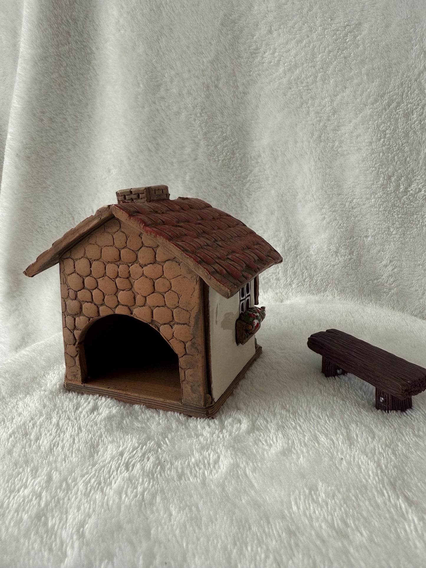 Christmas Ceramic House Collection - Handmade Collectible Miniature, Candle Holder, Room Decoration, Home Decor