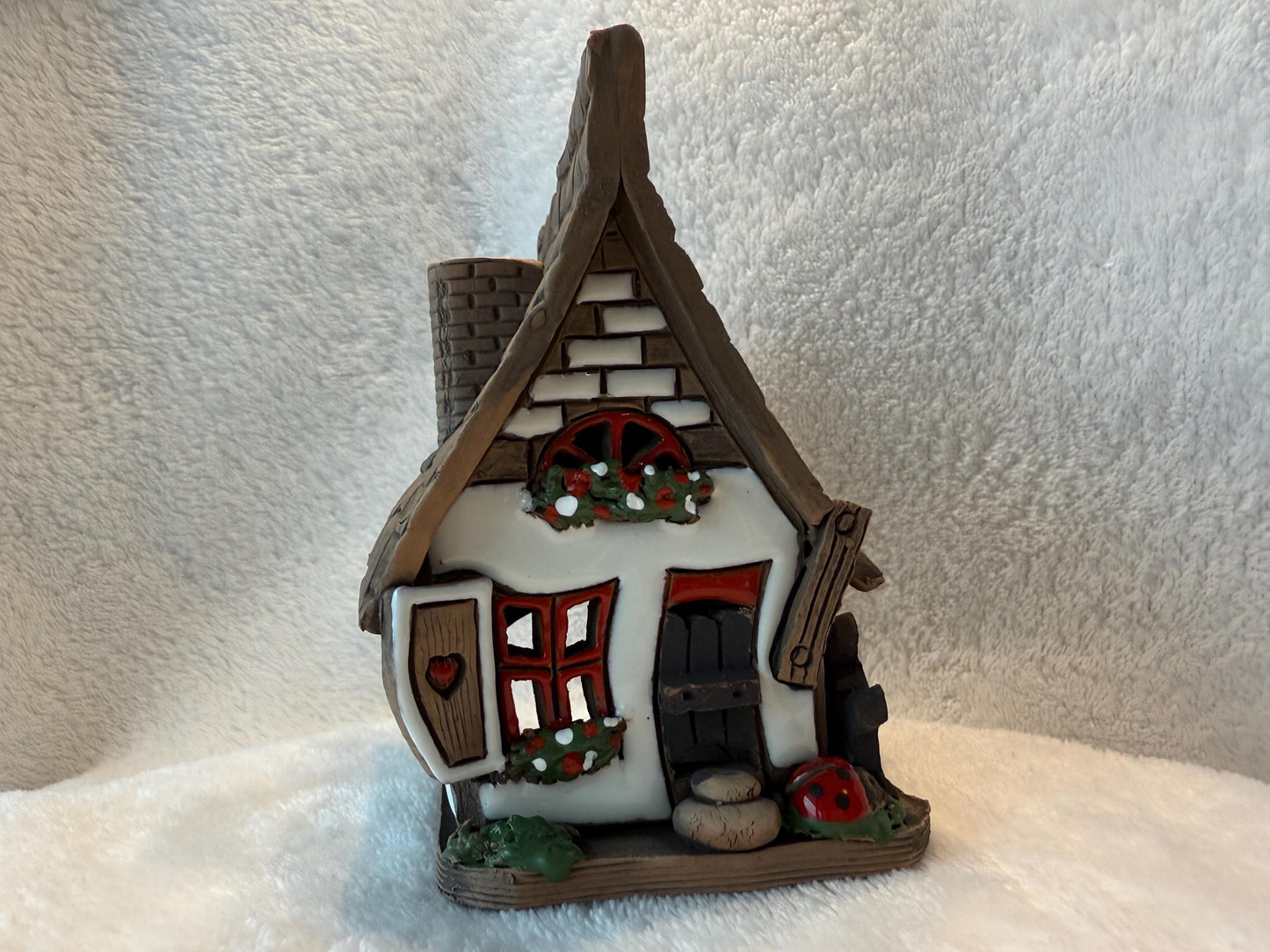 Christmas Ceramic House Collection - Handmade Collectible Miniature, Candle Holder, Room Decoration, Home Decor