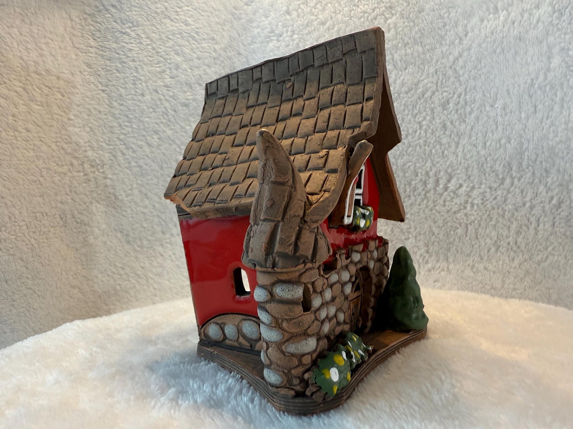 Christmas Ceramic House Collection - Handmade Collectible Miniature, Candle Holder, Room Decoration, Home Decor