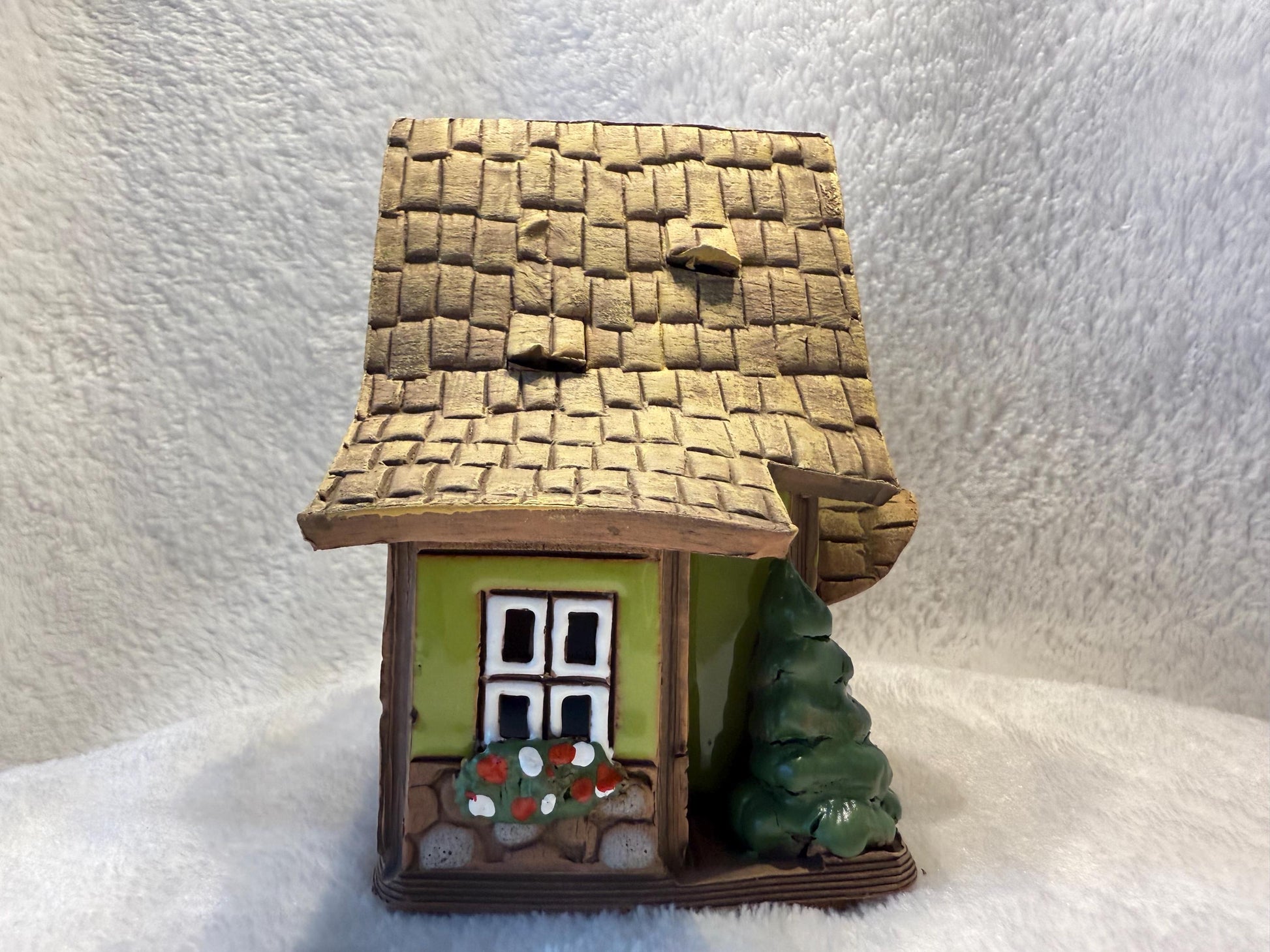 Christmas Ceramic House Collection - Handmade Collectible Miniature, Candle Holder, Room Decoration, Home Decor
