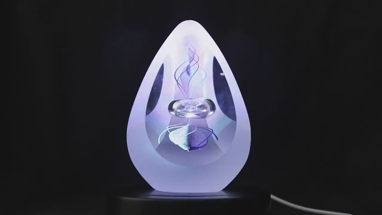 Handmade Blown Art Glass Shaped Sculpture