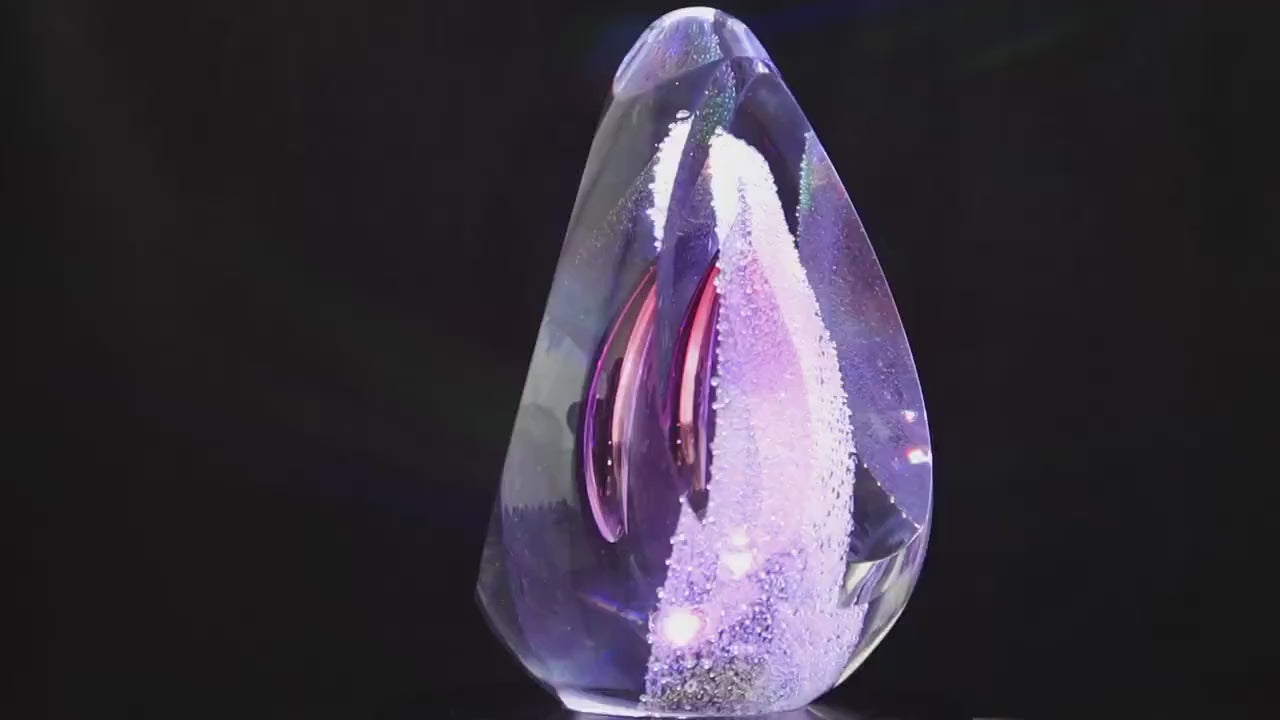 Handmade Blown Art Glass Shaped Sculpture