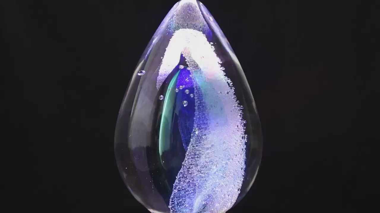 Handmade Blown Art Glass Shaped Sculpture