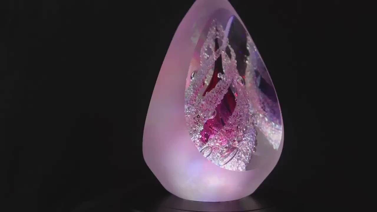 Handmade Blown Art Glass Shaped Sculpture
