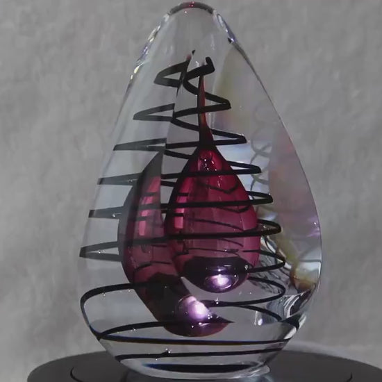 Handmade Blown Art Glass Shaped Sculpture