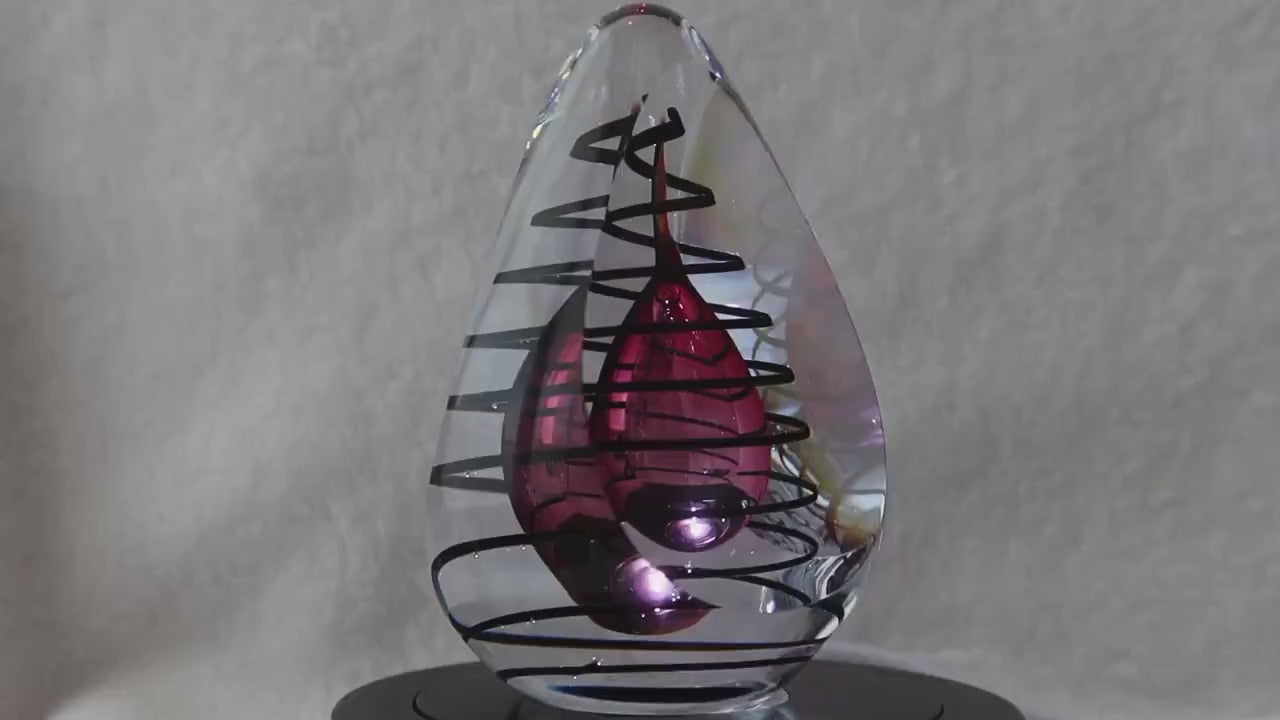 Handmade Blown Art Glass Shaped Sculpture