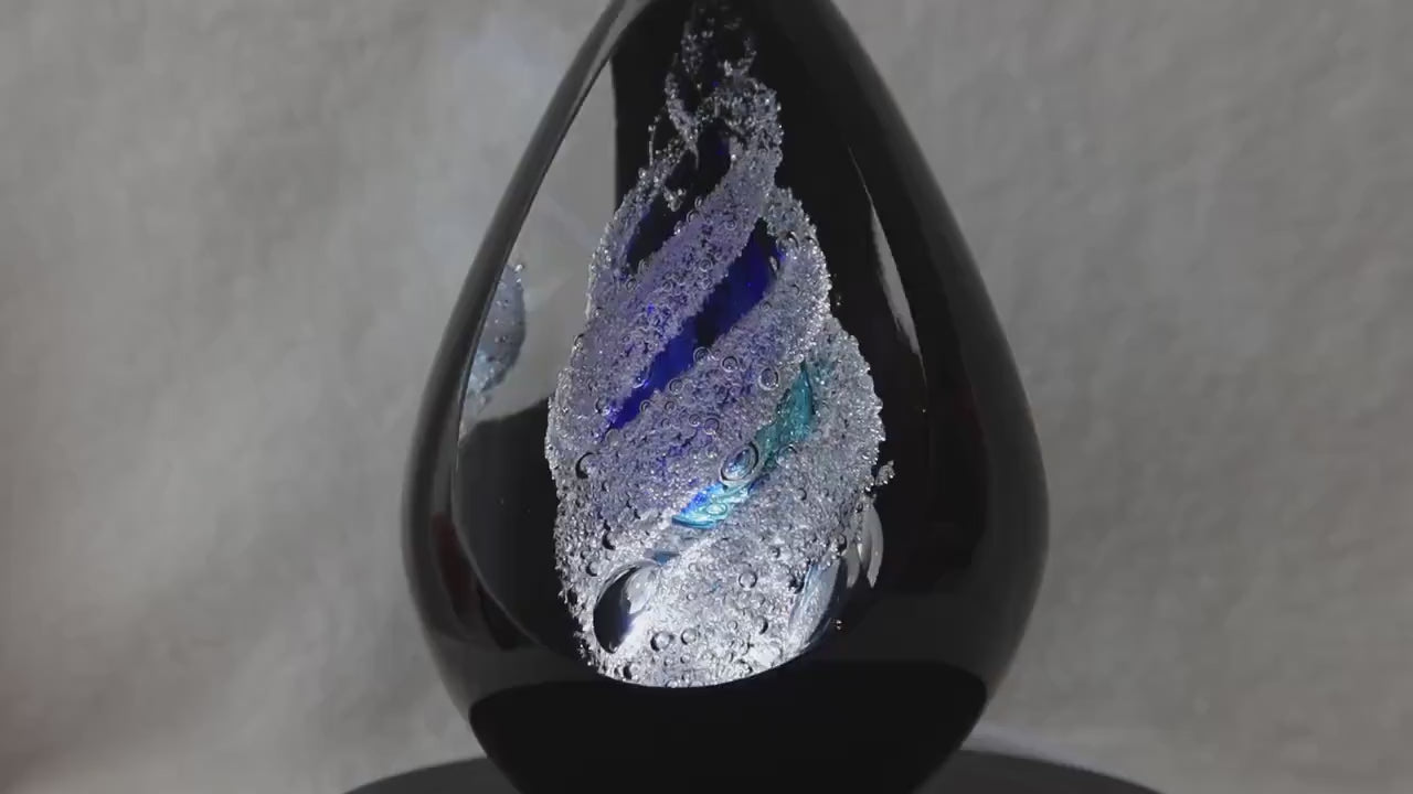 Handmade Blown Art Glass Shaped Sculpture