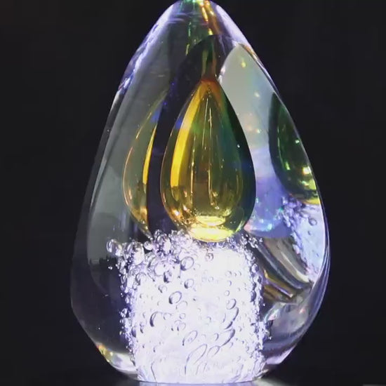 Handmade Blown Art Glass Shaped Sculpture