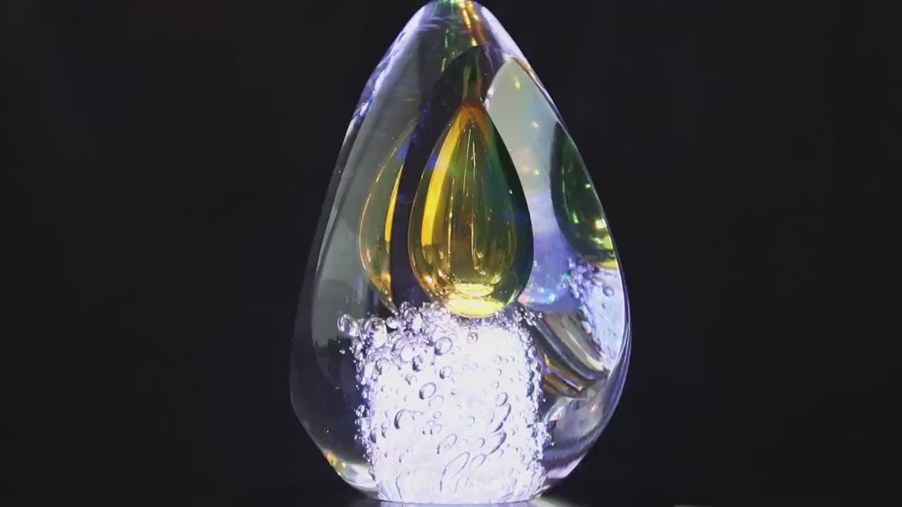 Handmade Blown Art Glass Shaped Sculpture