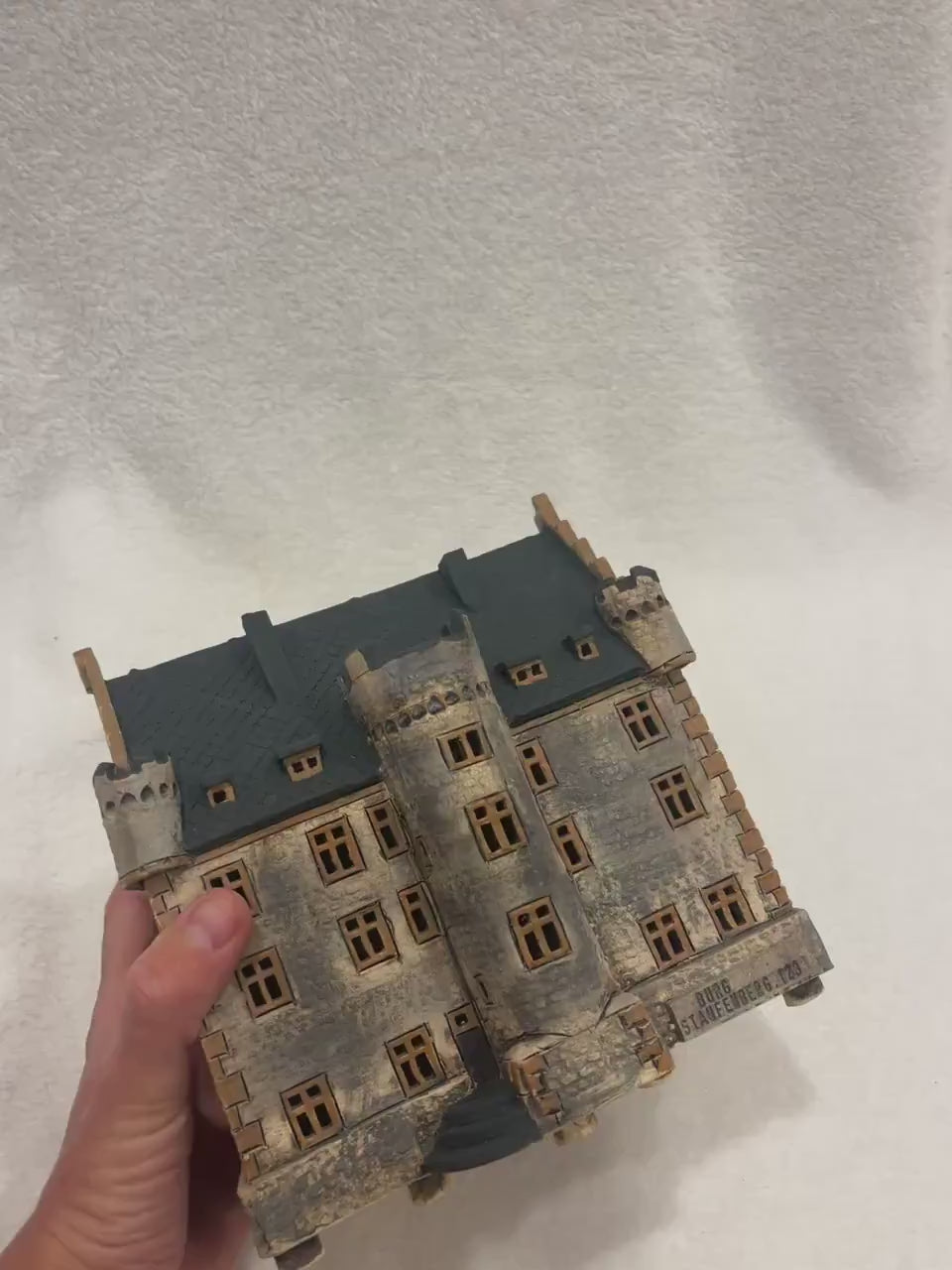 Christmas Ceramic House Art Tealight Candle Holder Room Decoration Handcrafted Collectible Miniature House GC90