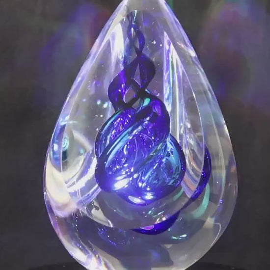 Handmade Blown Art Glass Shaped Sculpture
