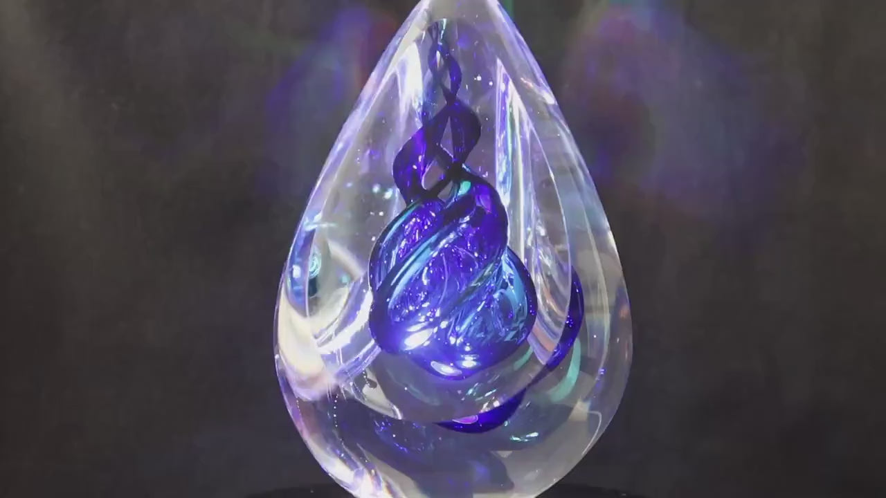 Handmade Blown Art Glass Shaped Sculpture