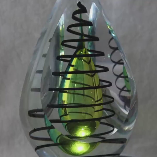 Handmade Blown Art Glass Shaped Sculpture