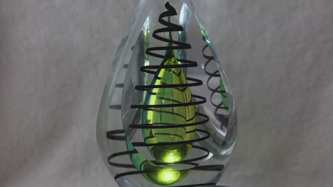 Handmade Blown Art Glass Shaped Sculpture
