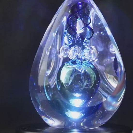 Handmade Blown Art Glass Shaped Sculpture