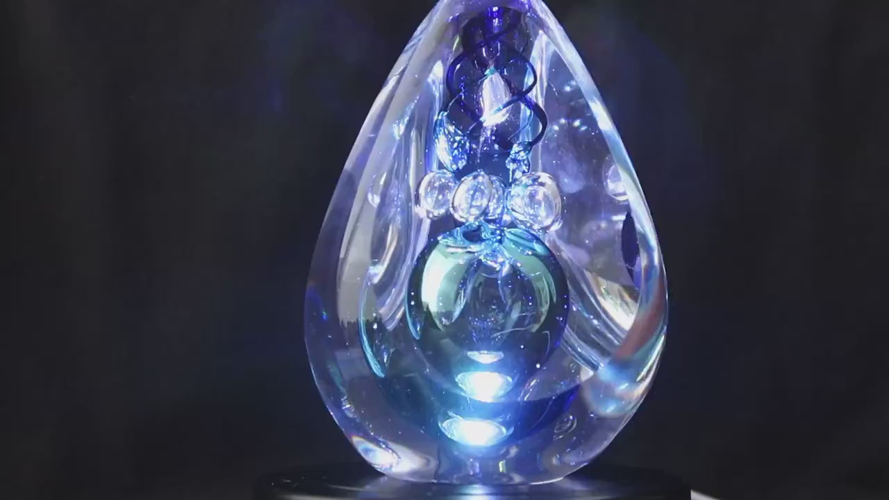 Handmade Blown Art Glass Shaped Sculpture