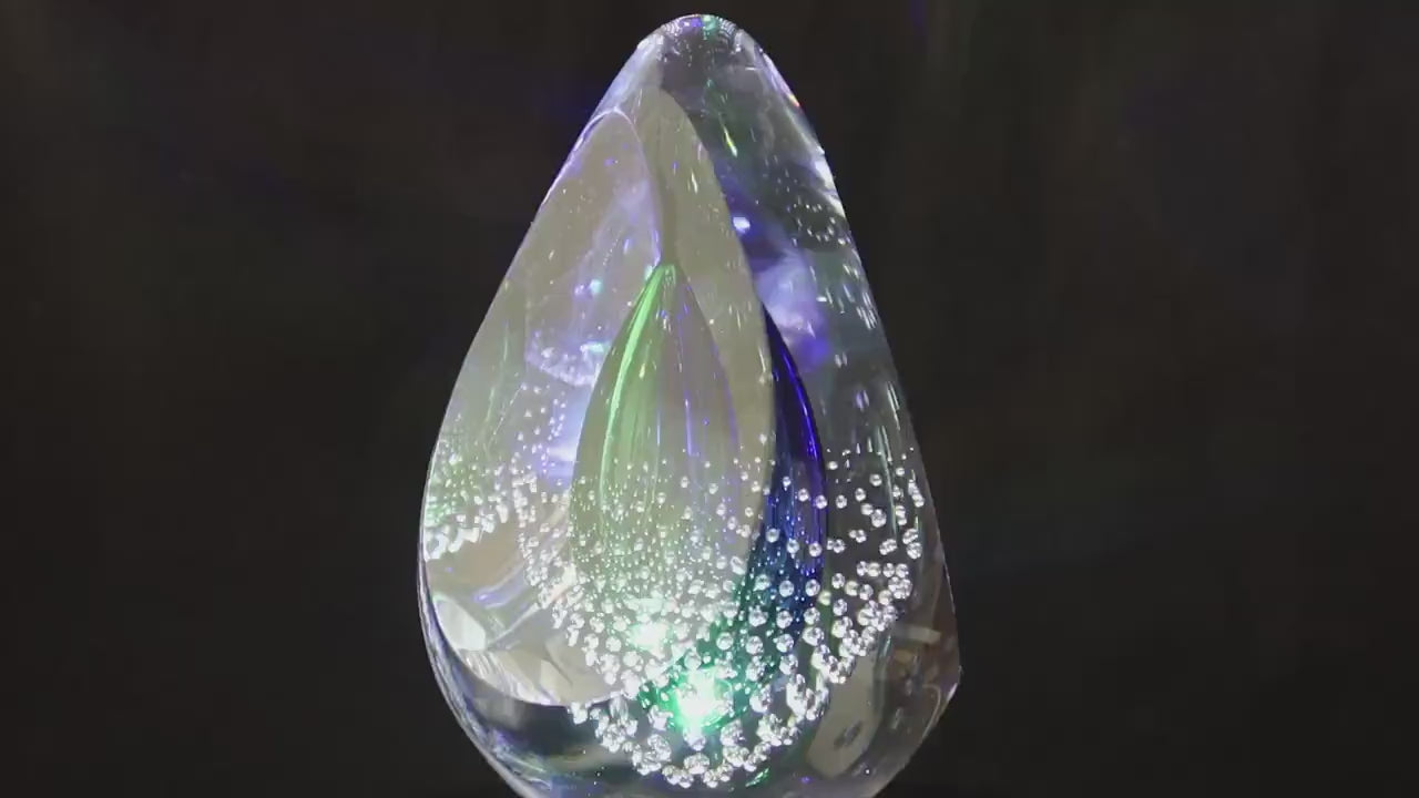 Handmade Blown Art Glass Shaped Sculpture