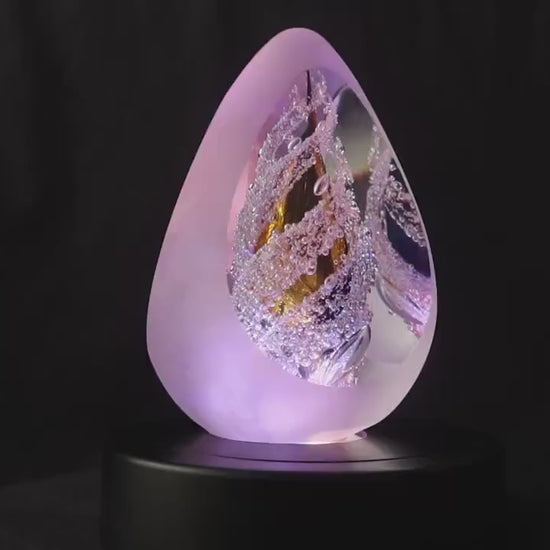 Handmade Blown Art Glass Shaped Sculpture