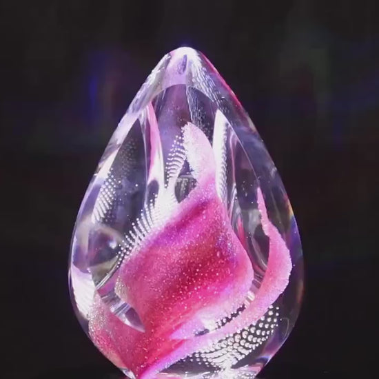 Handmade Blown Art Glass Shaped Sculpture