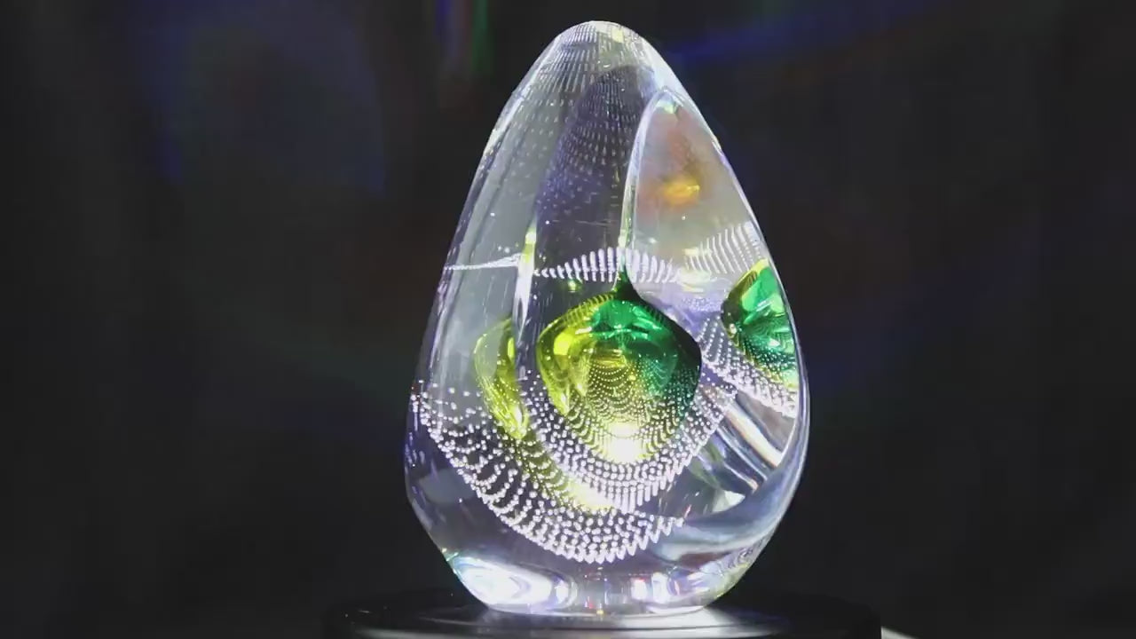 Handmade Blown Art Glass Shaped Sculpture